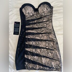 Lucy Strapless Lace Dress from Bebe